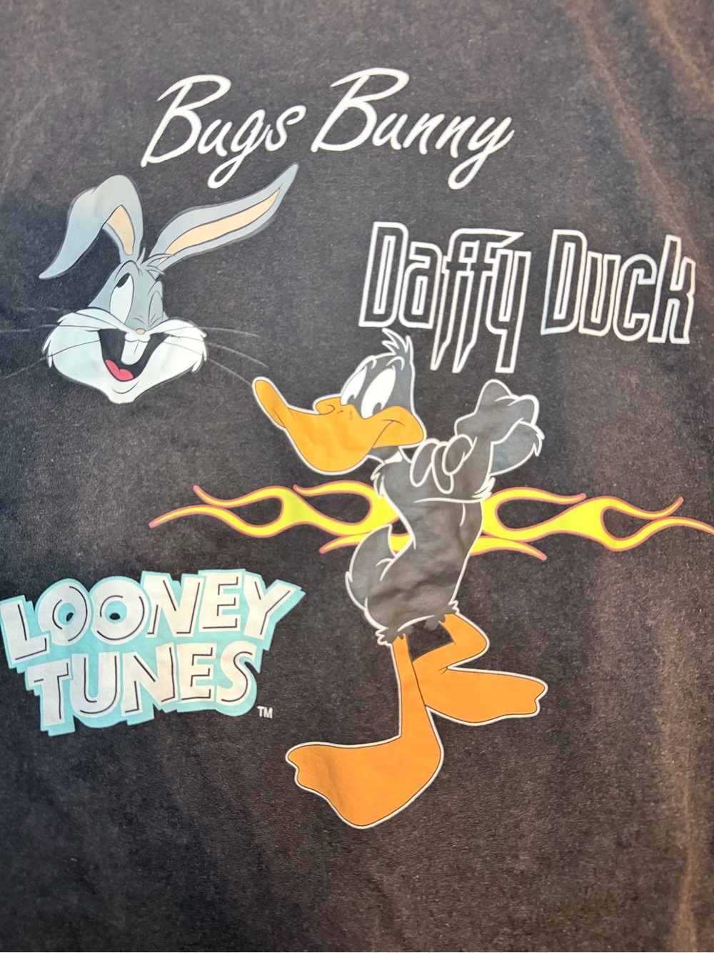 Warner Bros. Adult Black Graphic Tee with Taz & Tweety size Small - Picture 4 of 6